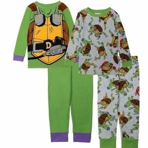 Teenage Mutant Ninja Turtles Character Kids' 4-piece Cotton Pajama Set Size 3T